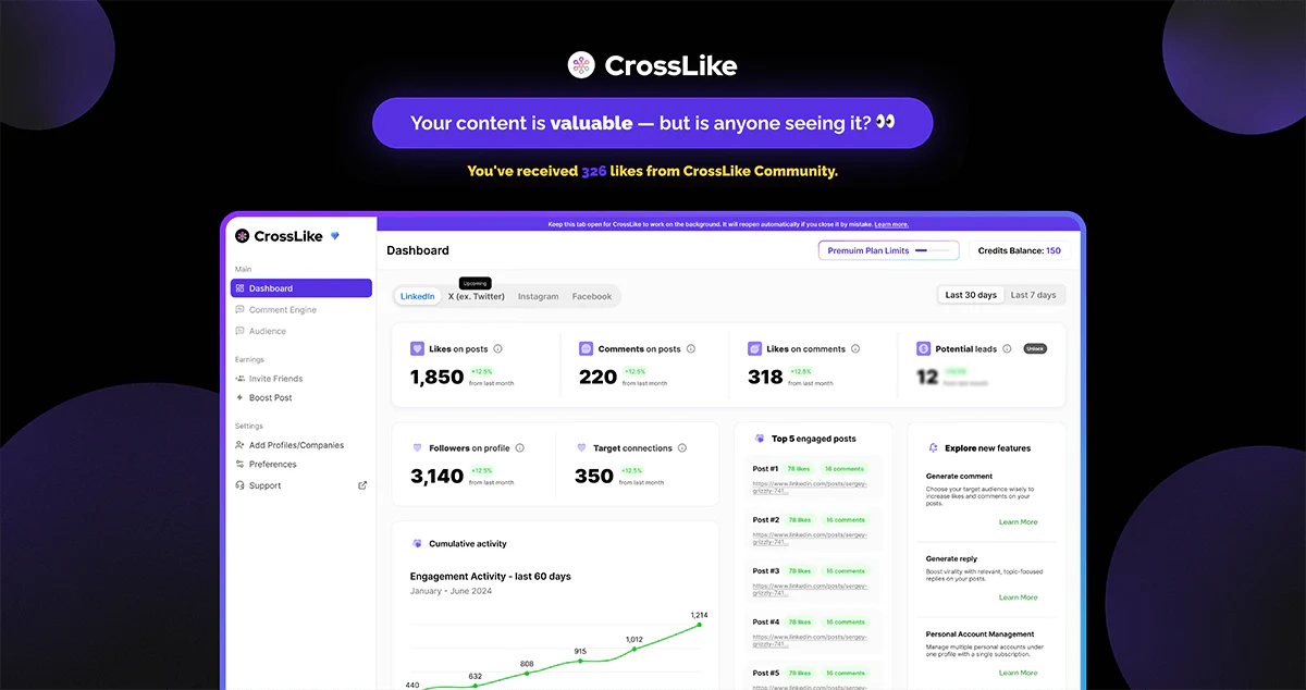 CrossLike - Ниска цена - Ексклузивна доживотна понуда